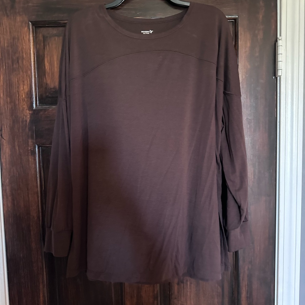 Brown Long Sleeve Top